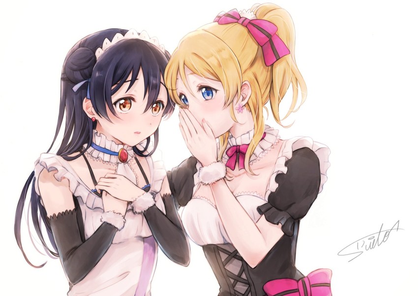 sonoda umi and ayase eli (love live! and 1 more) drawn by suito