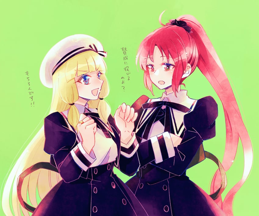 tachihara sayu and takegoshi chihana (assault lily) drawn by sorato_(astllatte)