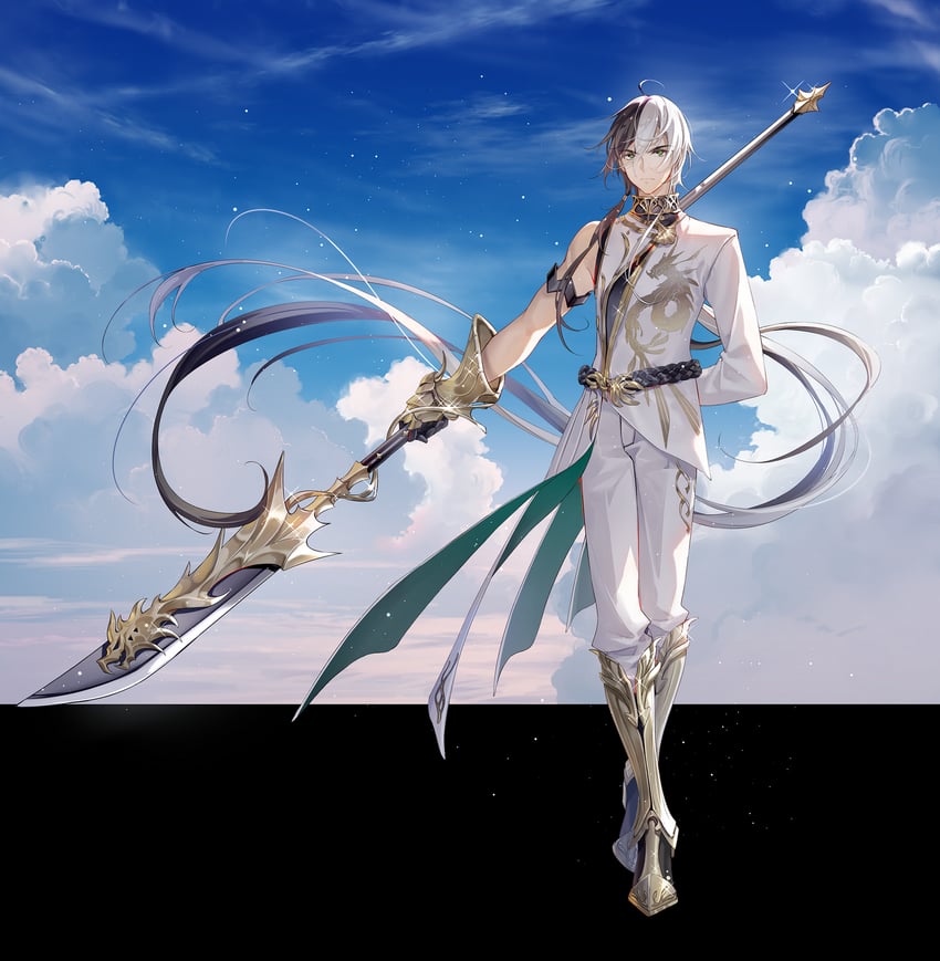 yuezheng longya (vocaloid and 1 more) drawn by tidsean