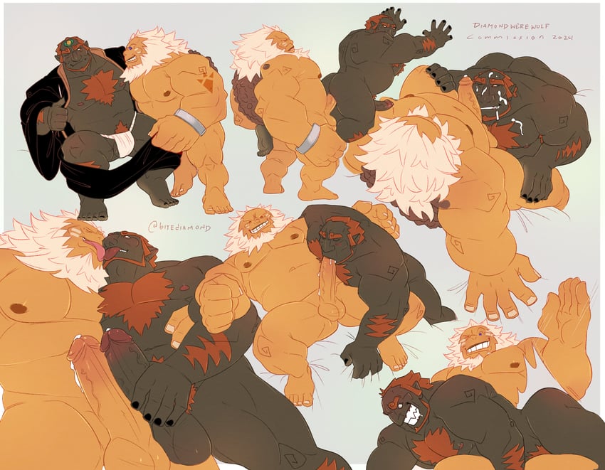 ganondorf and darunia (the legend of zelda and 1 more) drawn by diamondwerewolf