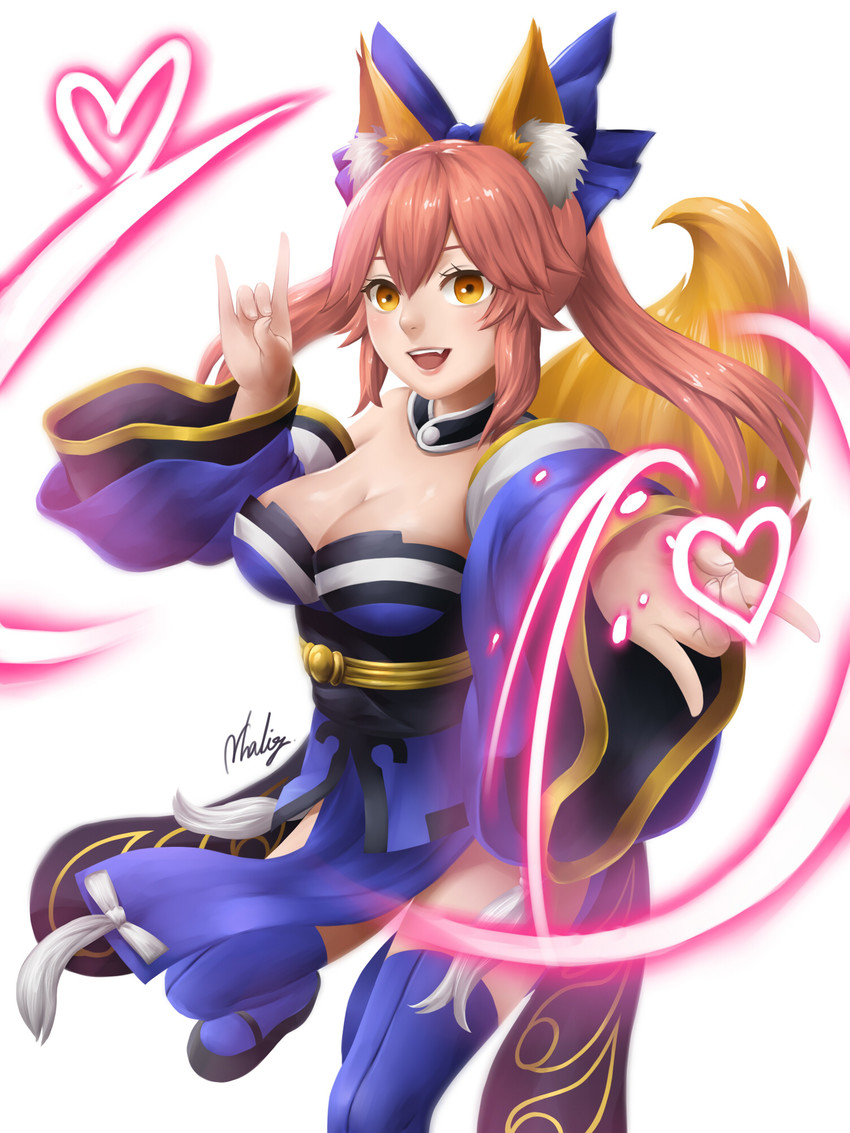 tamamo and tamamo no mae (fate and 1 more) drawn by nhaliz