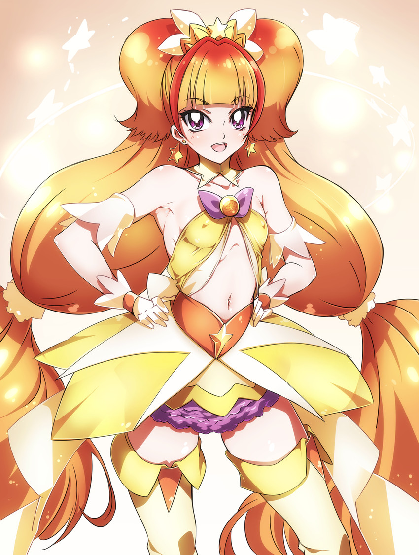 amanogawa kirara and cure twinkle (precure and 1 more) drawn by niko_(tama)
