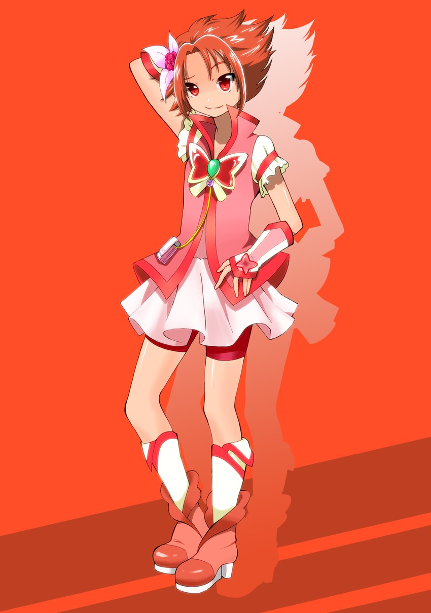 natsuki rin and cure rouge (precure and 2 more) drawn by gyuniku