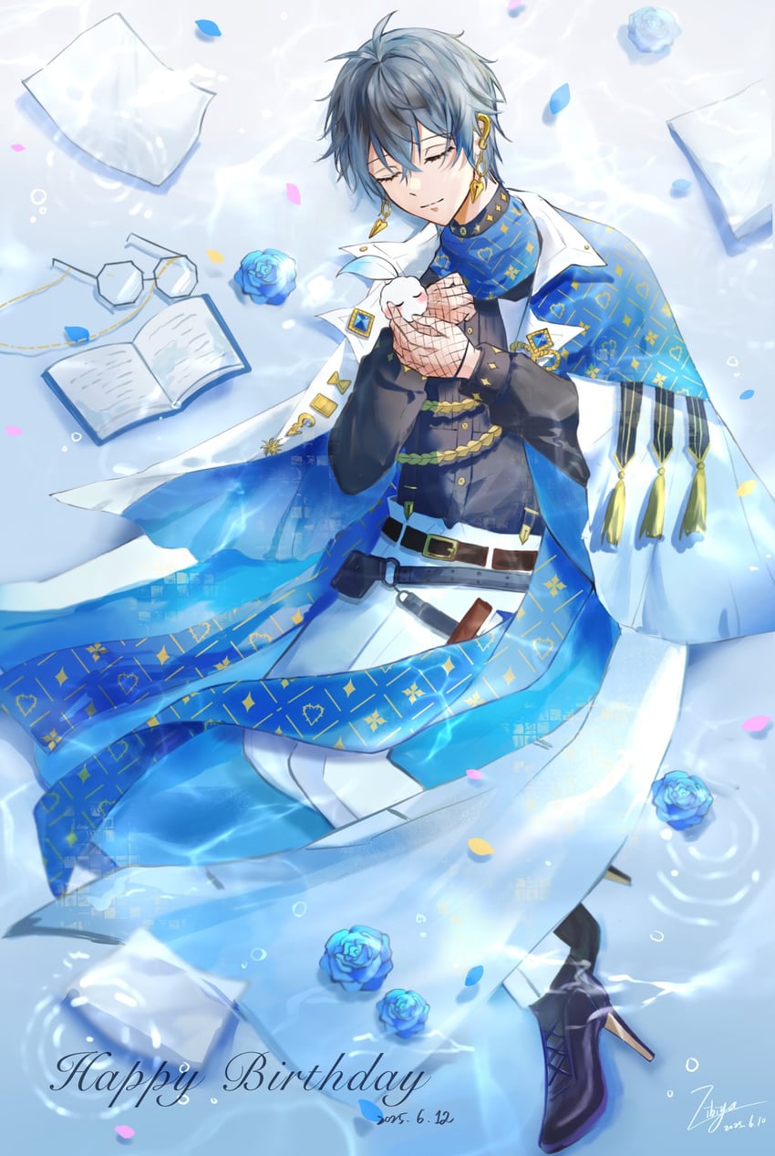 ike eveland and quilldren (nijisanji and 1 more) drawn by zibiya_116