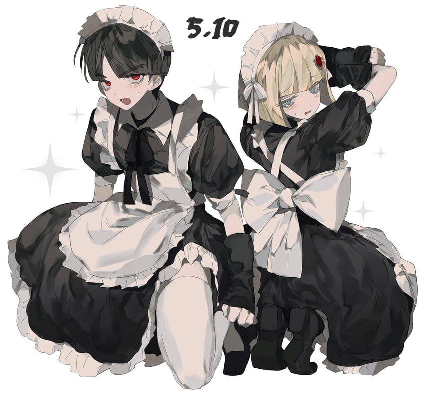 maruko gaku and oosuzuki kurara (the hundred line -last defense academy-) drawn by anzekeye