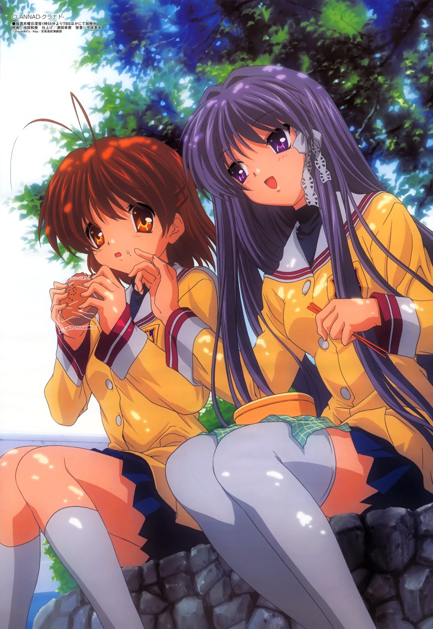 furukawa nagisa and fujibayashi kyou (megami magazine and 1 more) drawn by ikeda_kazumi