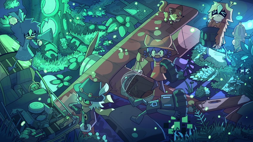 niko, rue, alula, calamus, and cedric (oneshot) drawn by saghaley