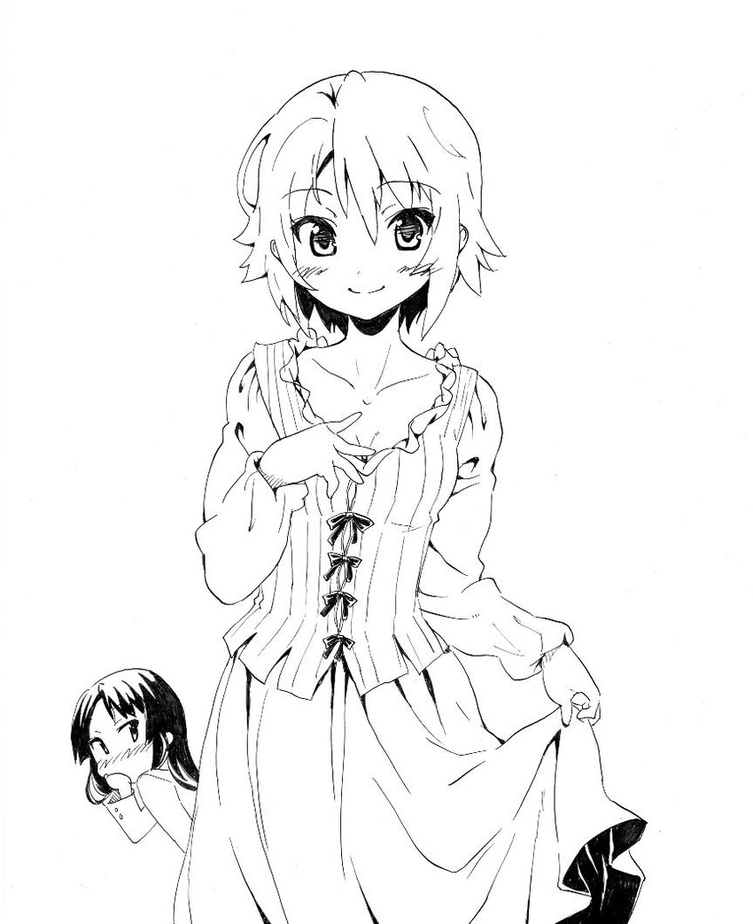 akiyama mio and tainaka ritsu (k-on!) drawn by nome_(nnoommee)