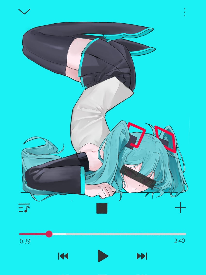 hatsune miku (vocaloid and 1 more) drawn by sfsaltfish