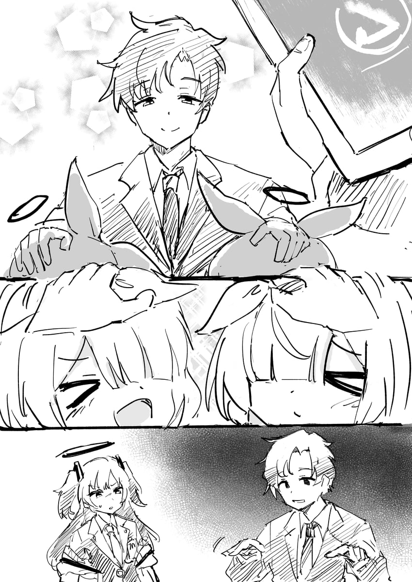 sensei, yuuka, arona, and plana (blue archive and 1 more) drawn by tenten_(chan4545)