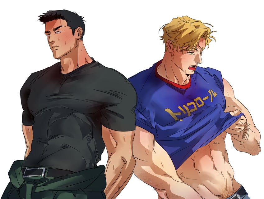 ao isami and lewis smith (yuuki bakuhatsu bang bravern) drawn by nagyuuuuuryyy