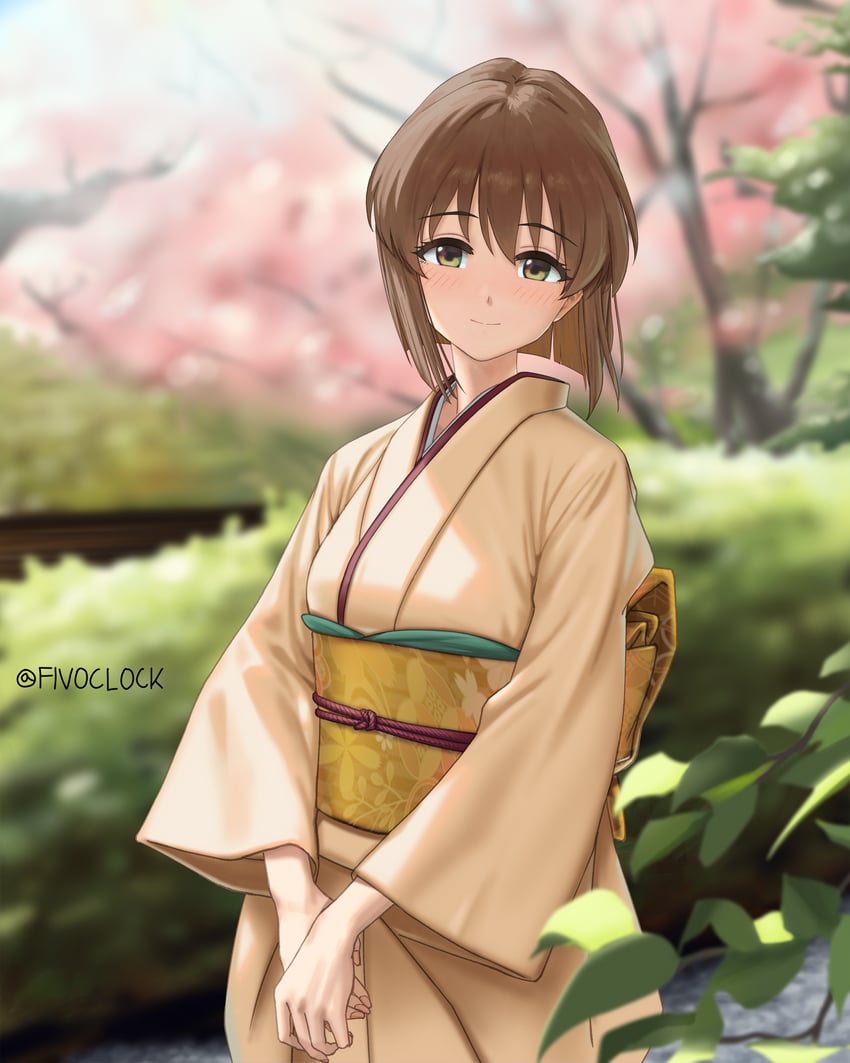 hagiwara yukiho (idolmaster and 1 more) drawn by fivoclock