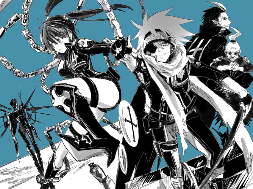 lenalee lee, lavi, arystar krory, and bookman (d.gray-man) drawn by usadapan1005