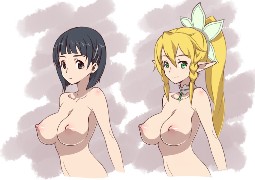 Leafa And Kirigaya Suguha Sword Art Online Drawn By Atsu nude pic, sex phot...