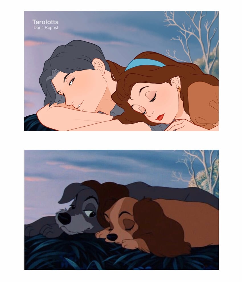 lady and tramp (lady and the tramp) drawn by tarolotta