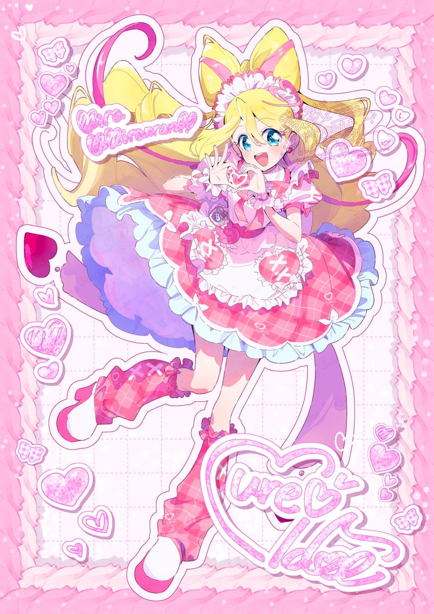 sakura uta and cure idol (precure and 1 more) drawn by serizawa_serizane