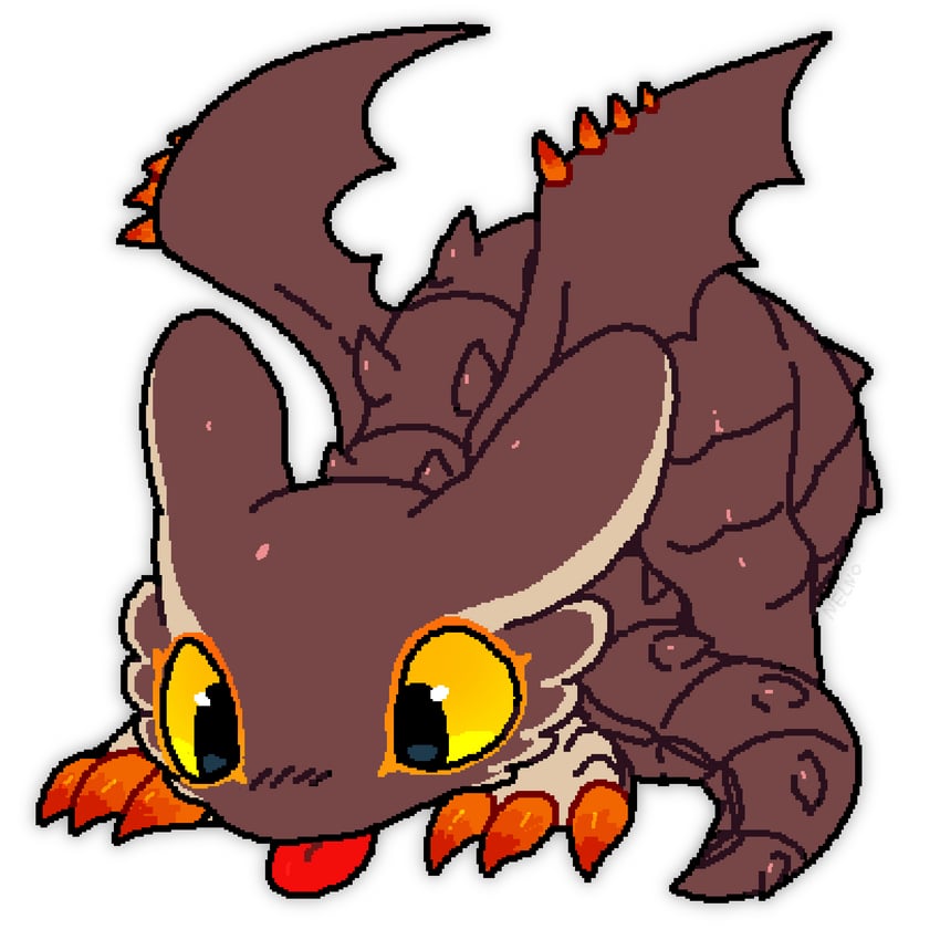 skink dragon (dragon village and 1 more) drawn by moonnelno