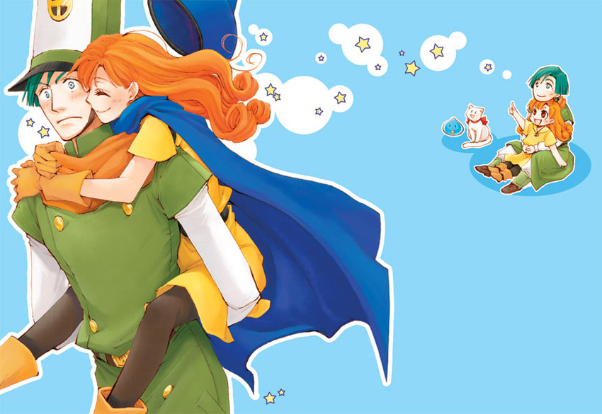 slime, alena, and clift (dragon quest and 1 more) drawn by meikousei