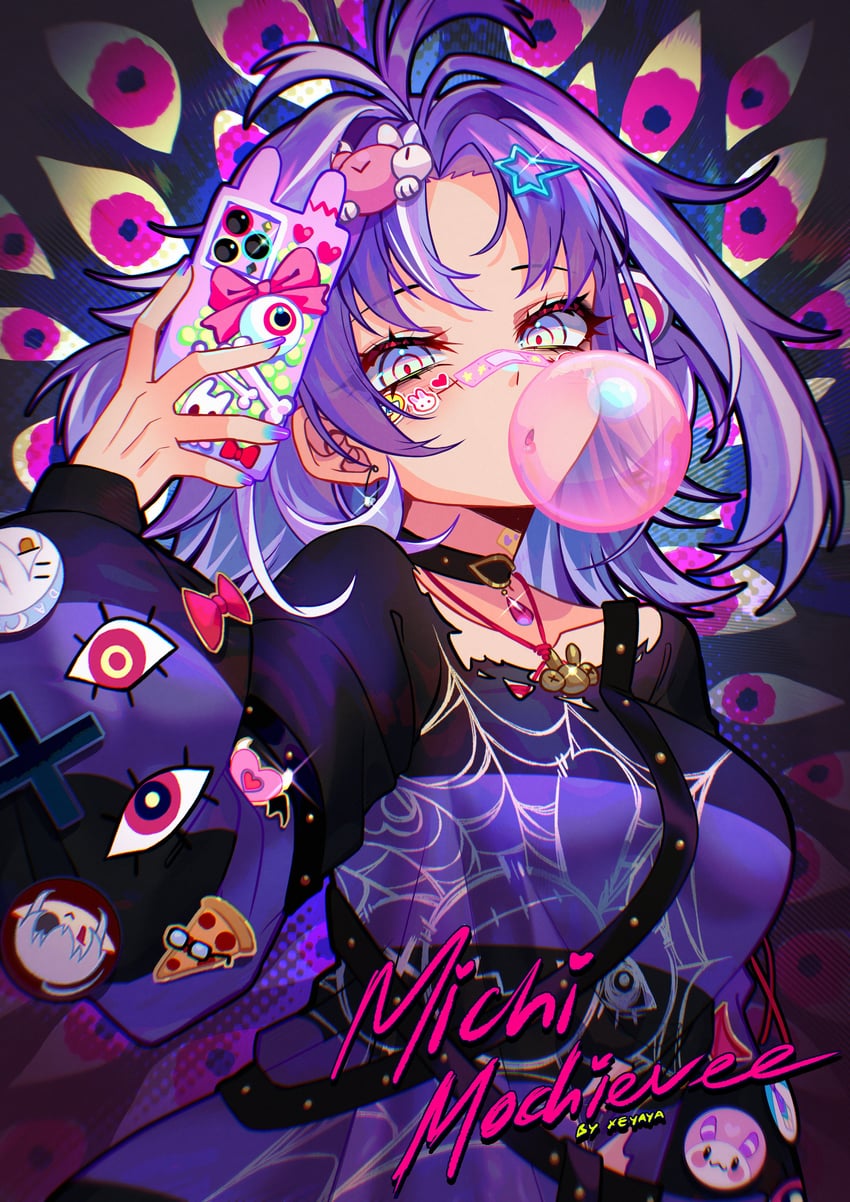 michi mochievee, geega, and hen squad (vshojo) drawn by xeapher