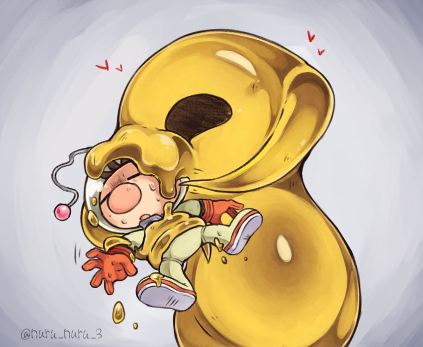 olimar and plasm wraith (pikmin and 1 more) drawn by nuru_nuru_3