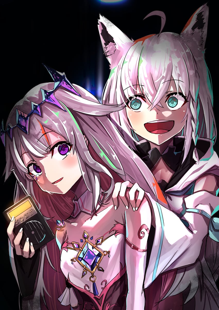 shirakami fubuki and koseki bijou (hololive and 2 more) drawn by nanakusa_ayame