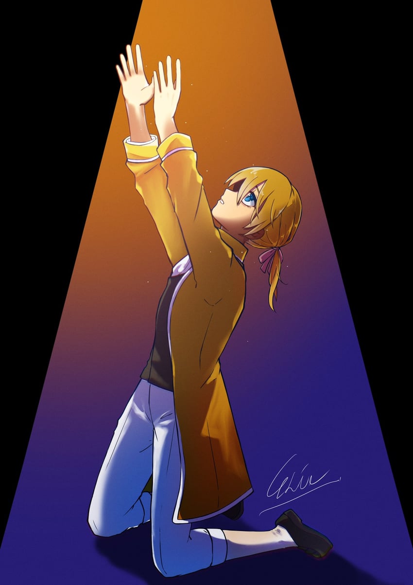 kagamine len and allen avadonia (vocaloid and 2 more) drawn by elie_dayo