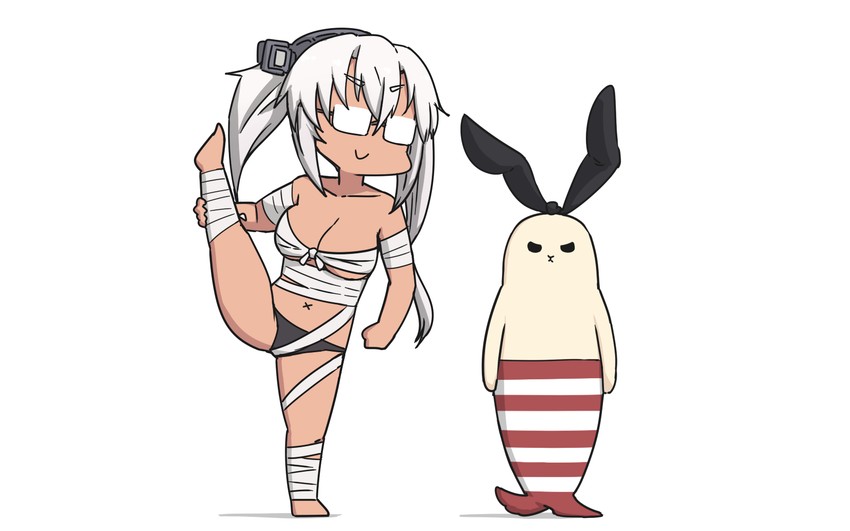 shimakaze, musashi, and musashi kai ni (kantai collection) drawn by hamu_koutarou
