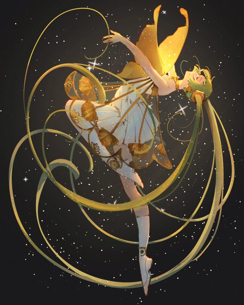 hatsune miku and gramophone miku (vocaloid and 1 more) drawn by yi_er_san
