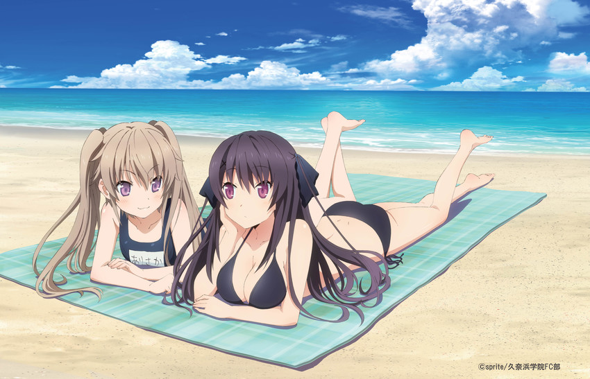 tobisawa misaki and arisaka mashiro (ao no kanata no four rhythm) drawn by ichinose_yuuri