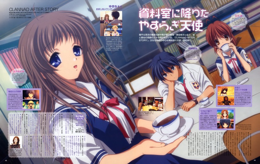 furukawa nagisa, okazaki tomoya, and miyazawa yukine (clannad) drawn by ikeda_kazumi