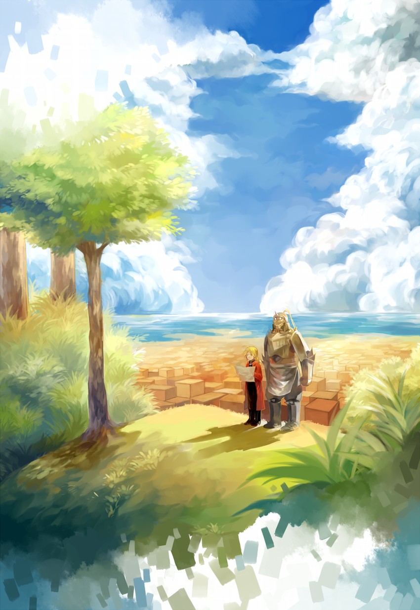 edward elric and alphonse elric (fullmetal alchemist) drawn by tang_elen