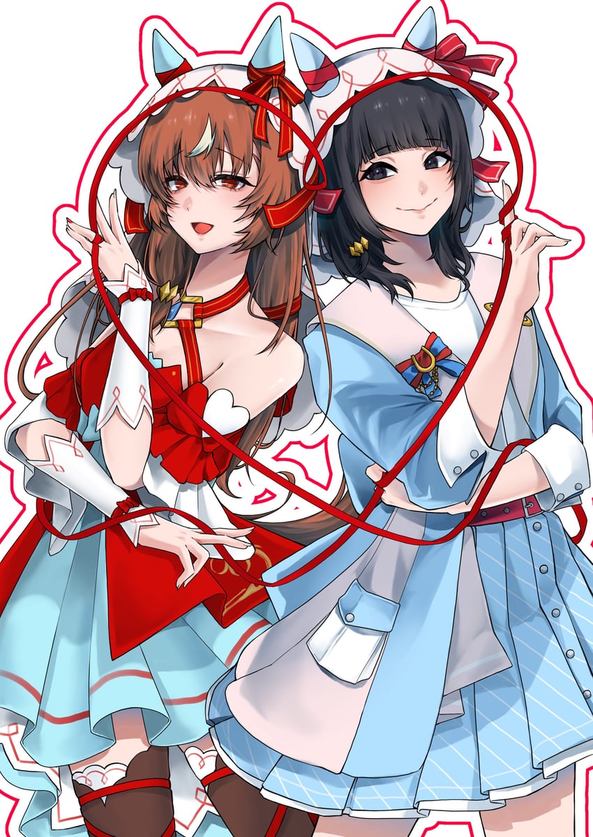 still in love and miyashita saki (umamusume and 1 more) drawn by 2hin03