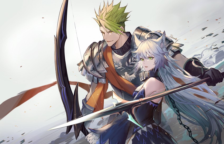 atalanta, achilles, and atalanta alter (fate and 2 more) drawn by darkavey
