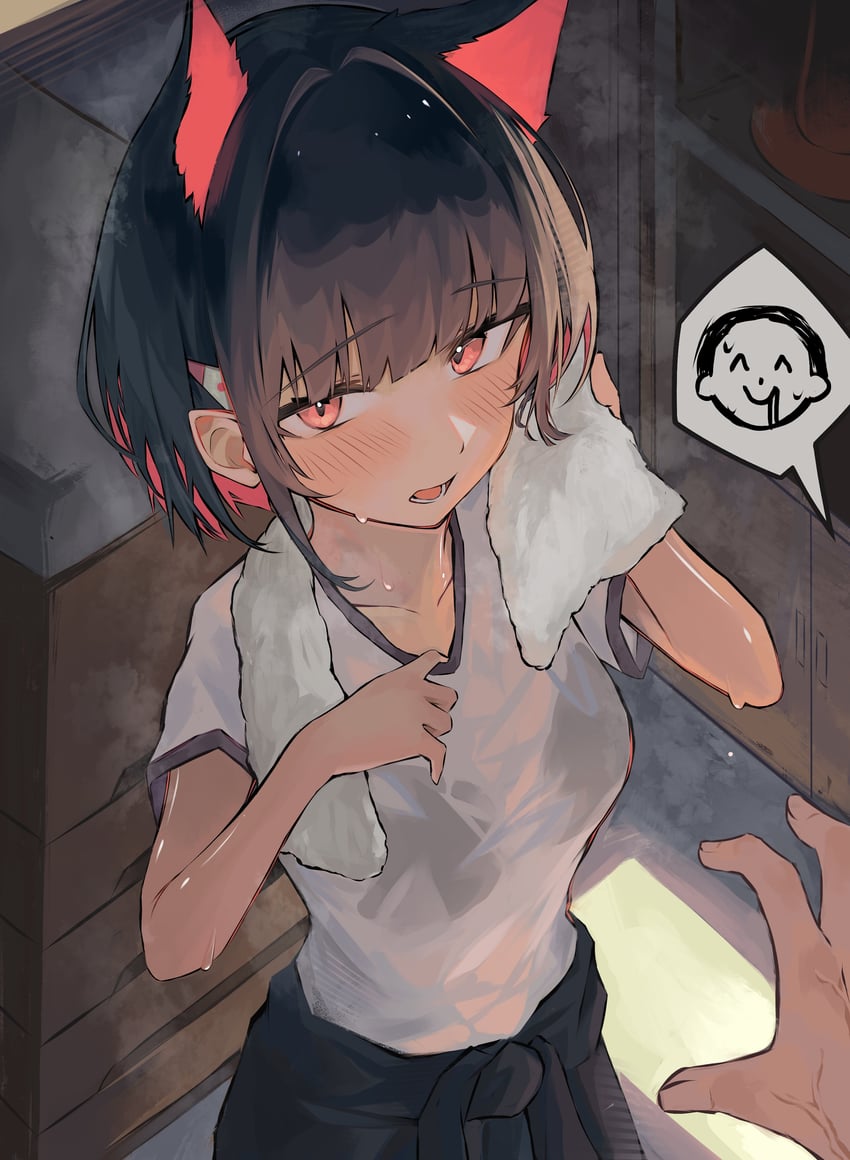 sensei, doodle sensei, and kazusa (blue archive) drawn by touch_(uo2iqsbub291352)