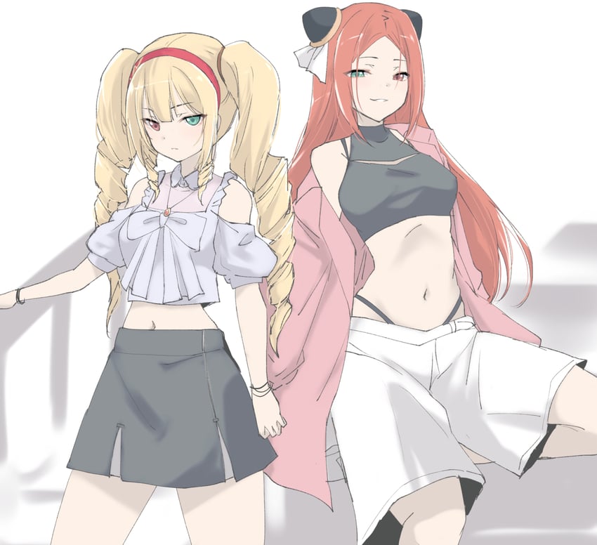 shiba tomoshibi and komai sumire (assault lily) drawn by urutsu_sahari