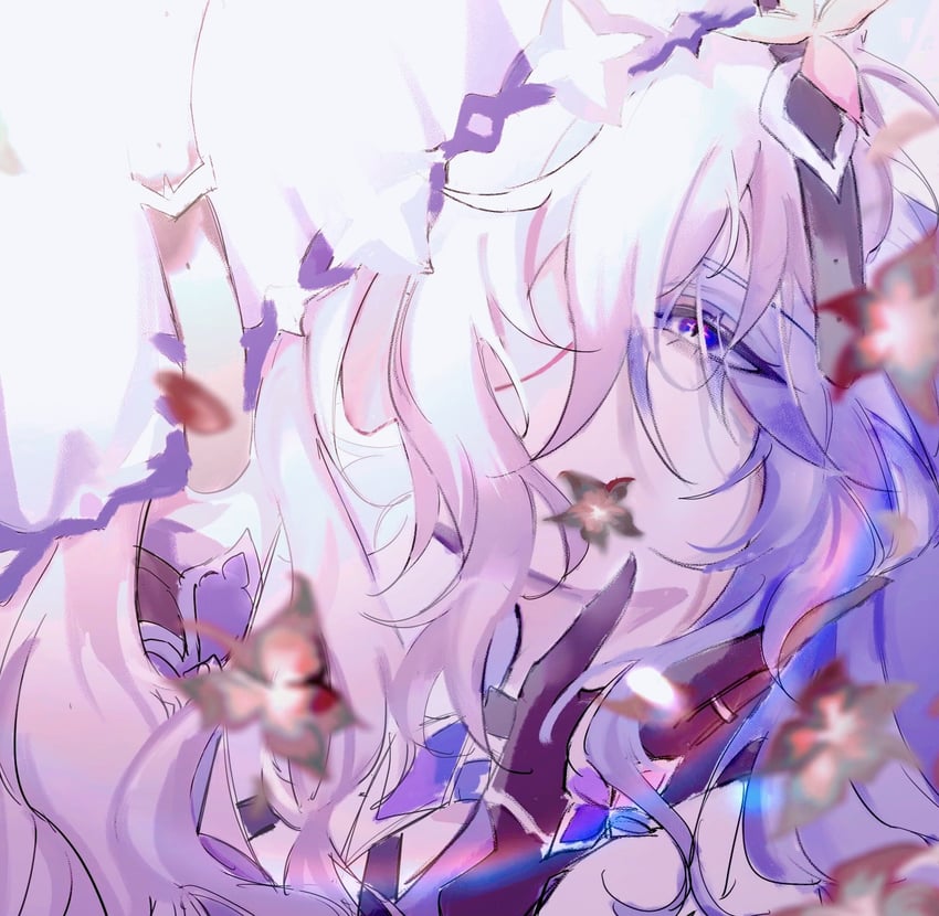 acheron and black swan (honkai and 1 more) drawn by hengsaodantazuohuiziji