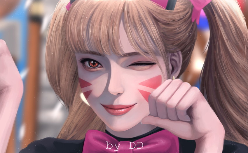 d.va (overwatch and 1 more) drawn by deardd