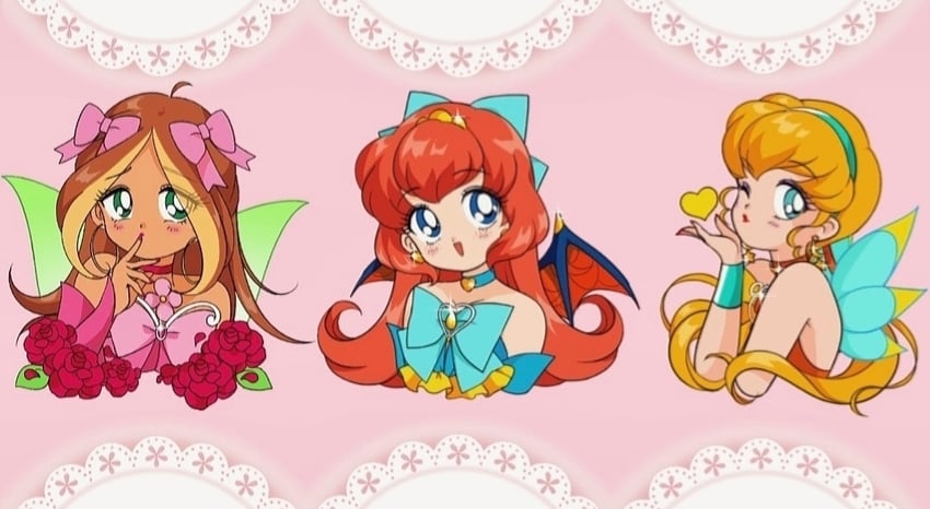 bloom, stella, and flora (bishoujo senshi sailor moon and 1 more) drawn by honeymoonpetal