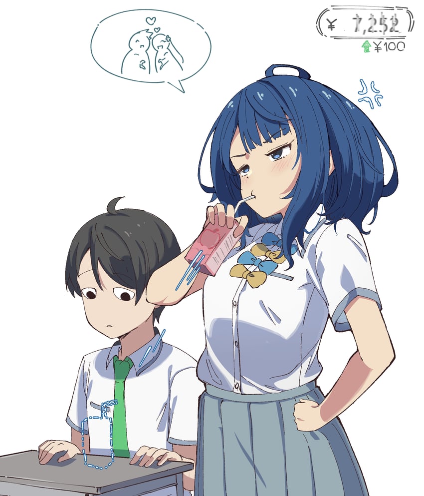 yanami anna and nukumizu kazuhiko (make heroine ga oo sugiru!) drawn by naisu_(nai_su01)
