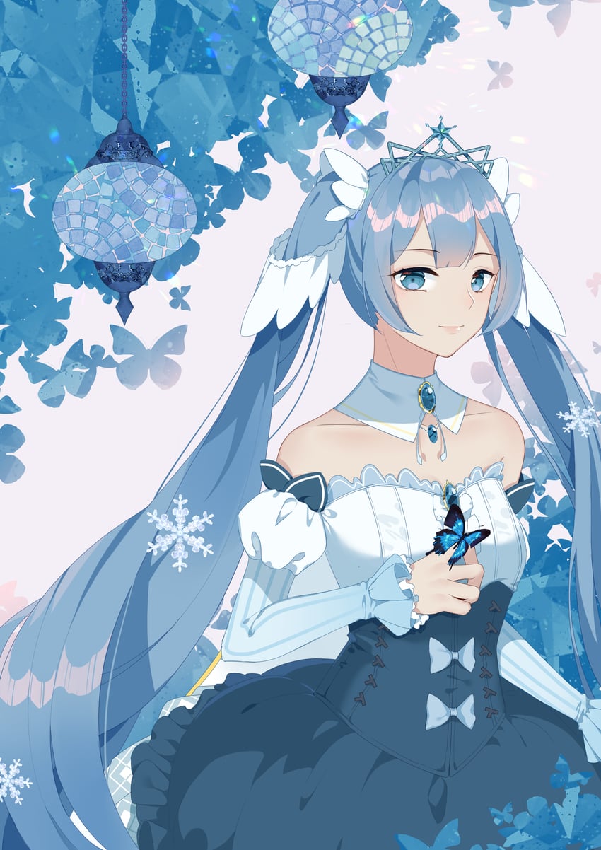 hatsune miku and yuki miku (vocaloid) drawn by kirina_zero