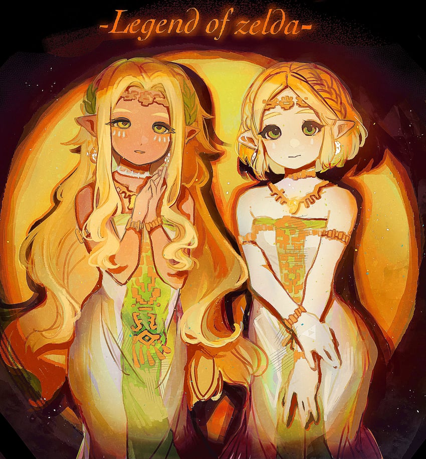 princess zelda and sonia (the legend of zelda and 1 more) drawn by shanodesu