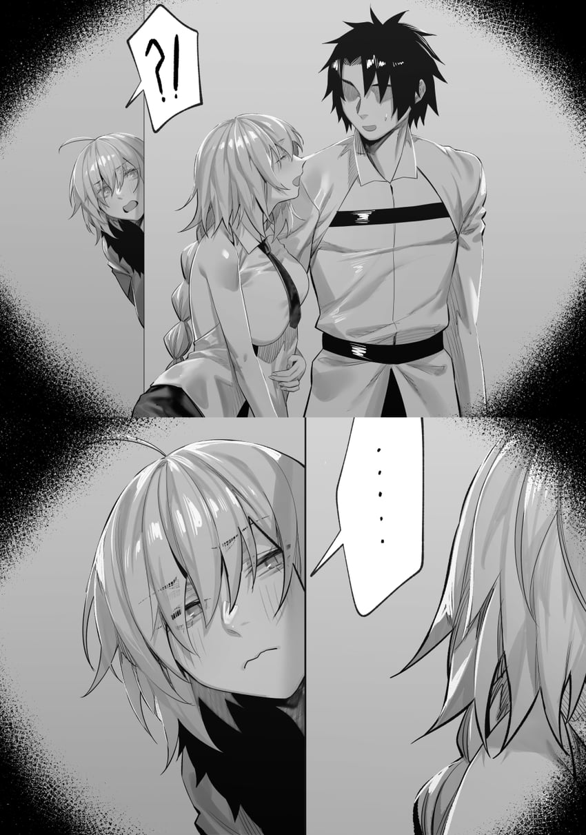 fujimaru ritsuka, jeanne d'arc alter, and jeanne d'arc (fate and 1 more) drawn by hxd