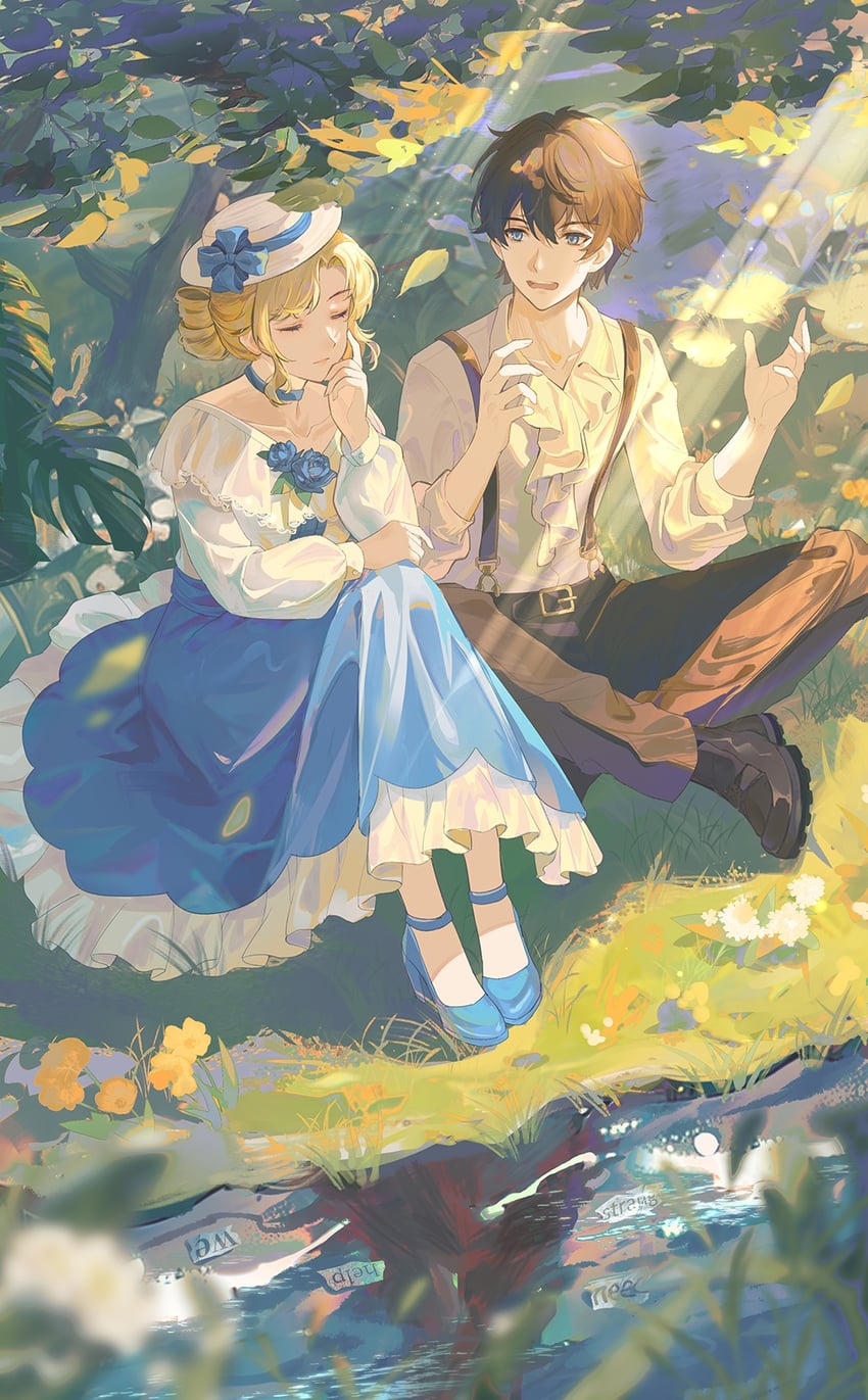 lumian lee and aurore lee (lord of the mysteries and 1 more) drawn by danhuangmiao