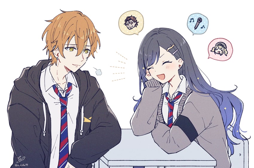 shinonome akito, shiraishi an, azusawa kohane, and shiraishi ken (project sekai) drawn by chizu_(fiute)