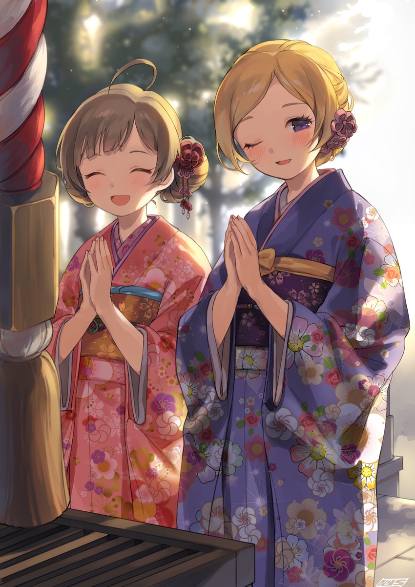 hakozaki serika and emily stewart (idolmaster and 2 more) drawn by nys
