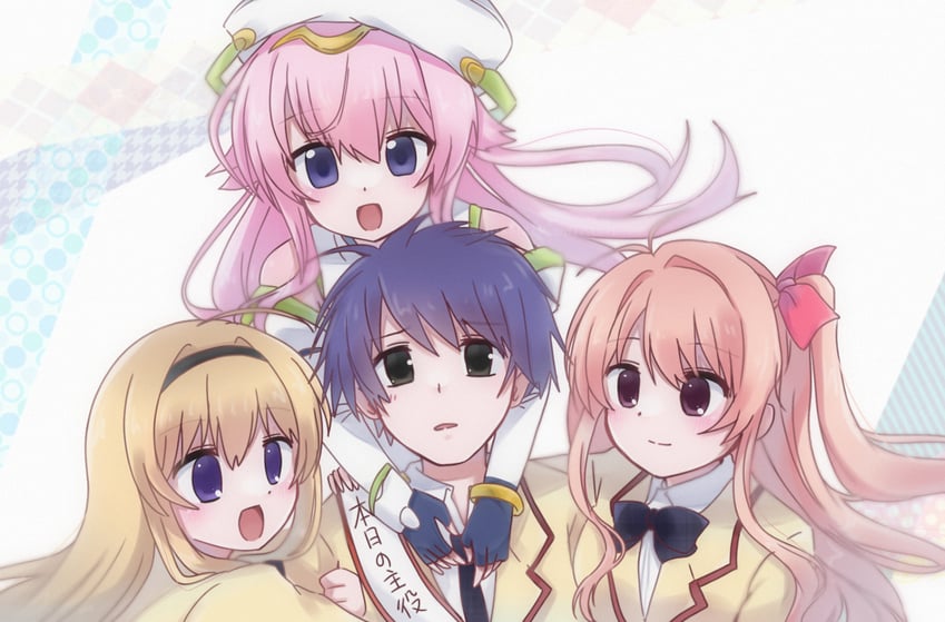 sakihata rimi, nishijou nanami, nishijou takumi, and seira orgel (chaos;head and 1 more) drawn by kanzaki_nyo