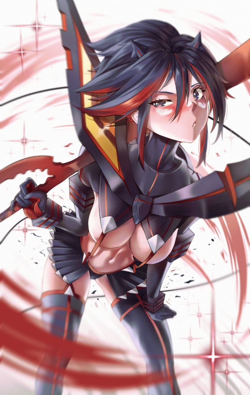 matoi ryuuko and senketsu (kill la kill) drawn by waligner