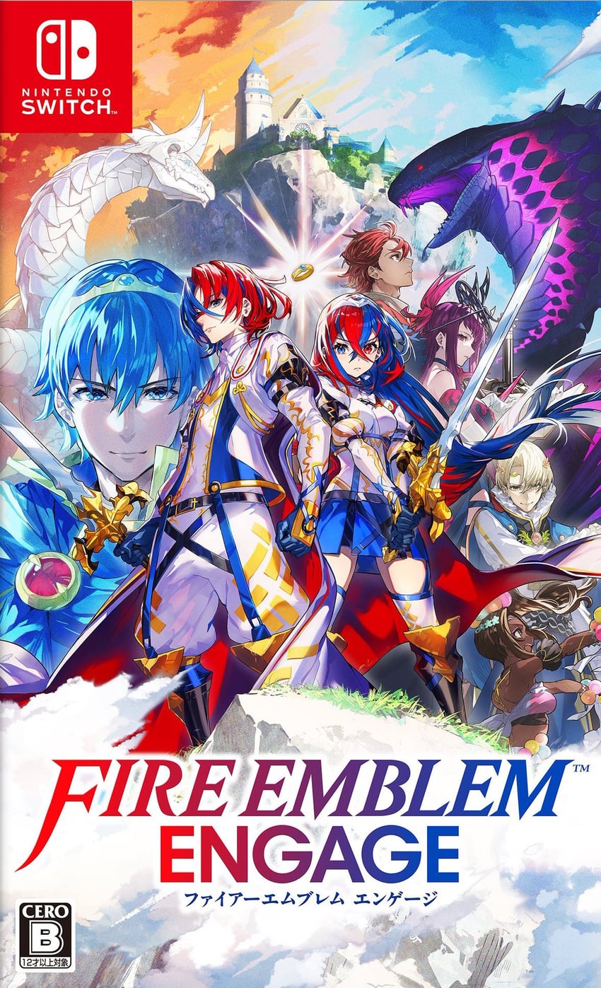 female alear, ivy, male alear, timerra, diamant, and 4 more (fire emblem and 1 more) drawn by mika_pikazo
