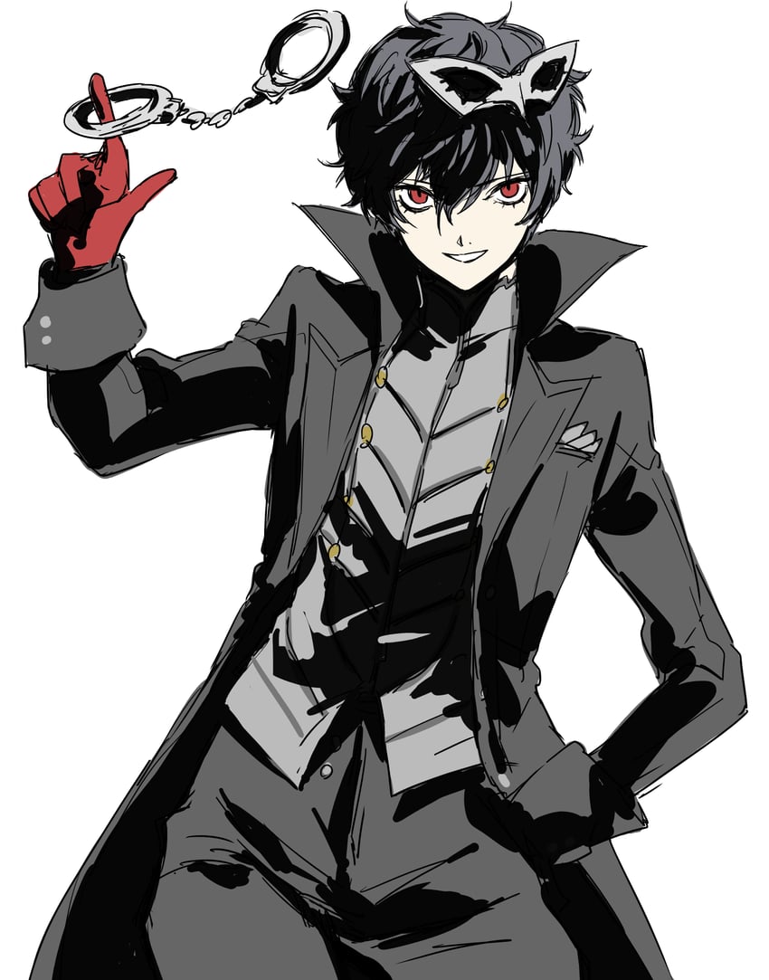 amamiya ren and joker (persona and 1 more) drawn by saichuu_(more1208)
