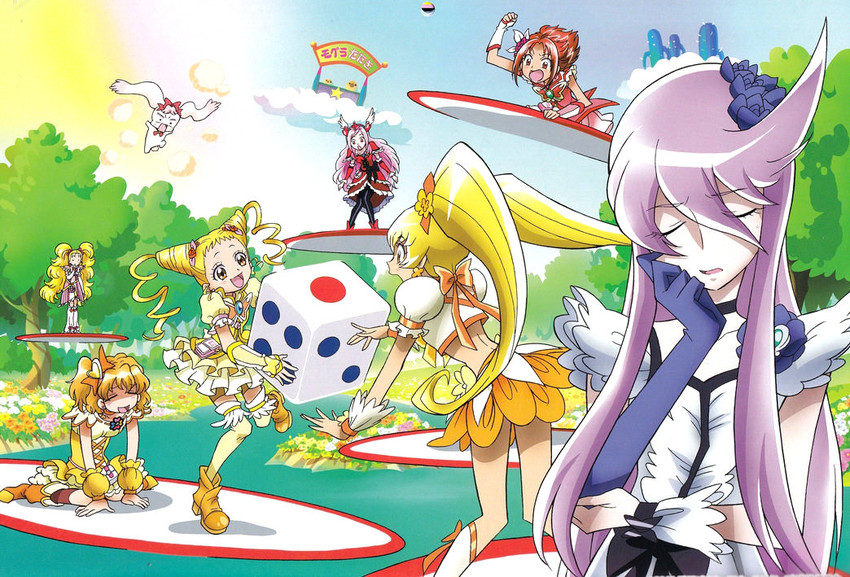 higashi setsuna, tsukikage yuri, myoudouin itsuki, cure sunshine, yamabuki inori, and 10 more (precure and 11 more)
